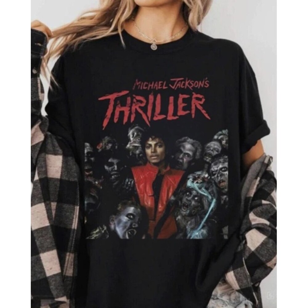 Michael Jackson Thriller Vintage Horror Zombie Graphic Tee Y2K Shirt